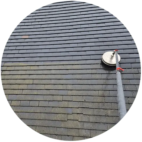 roof before and after roof softcleaning services
