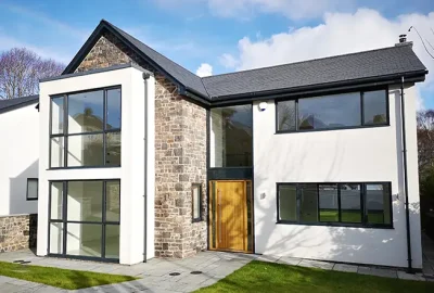 house after render cleaning